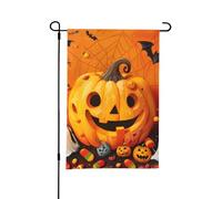 Bandiera da giardino di Halloween - Bandiere da giardino a forma di zucca, 30,5 x 45,7 cm, double face, piccole bandiere da giardino, speranze per esterni, decorazione di Halloween