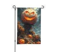 Bandiera da giardino di Halloween - Bandiere da giardino con mostri di zucca di Halloween, 30,5 x 45,7 cm, su entrambi i lati, piccole bandiere da giardino per esterni, decorazione di Halloween per