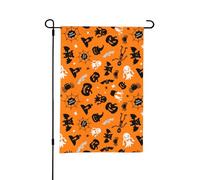 Bandiera da giardino di Halloween, contesti di zucca di Halloween, bandiere da giardino 30,5 x 45,7 cm, su entrambi i lati, piccole bandiere da giardino per esterni, decorazione di Halloween per
