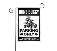 Bandiera da giardino di Halloween Dune Buggy Parking Only Bandiera da giardino per giardino Bandiera divertente