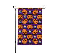 Bandiera da giardino di Halloween - zucche contesti di Halloween Bandiere da giardino 30,5 x 45,7 cm su entrambi i lati, piccole bandiere da giardino per esterni, decorazione di Halloween per esterni