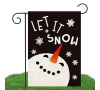 Bandiera da giardino di Natale, bandiera da giardino per l'inverno, bandiere di Natale, bandiera da giardino fiocco di neve, doppia faccia, bandiera decorativa da cortile da fattoria 18 x 12 pollici