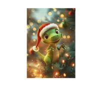 Bandiera da giardino, dinosauro con cappello di Babbo Natale, ghirlanda di luci per albero di Natale, striscioni su entrambi i lati, decorazione esterna per feste e vacanze, decorazioni per esterni