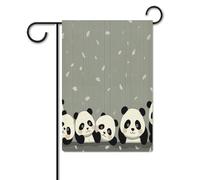 Bandiera da giardino, divertente piccolo panda stampa bandiere da cortile, bandiere da giardino di benvenuto, bandiera stagionale da cortile per patio, prato, casa, decorazione esterna