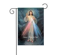 Bandiera Da Giardino Divine Mercy Novena Bandiera Verticale Lavabile Bandiere Decorative Colori Vivaci Garden Flag Per Esterno Festival Celebrazioni 30X45CM