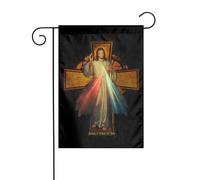 Bandiera Da Giardino Divine Mercy Novena Bandiere Decorative Premium Bandiera Verticale Lavabile Garden Flag Per Festival Celebrazioni Feste 30X45CM