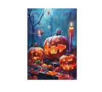 Bandiera da giardino, dolcetto o scherzetto di Halloween, zucche, teschi, candele, dolci, striscioni su entrambi i lati, per esterni, patio, prato, fattoria, terreno agricolo, decorazione stagionale
