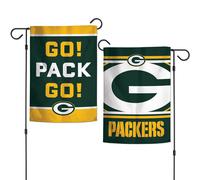 Bandiera Da Giardino Doppia Faccia Green Bay Packers Go Pack Go, 12,5" x 18"
