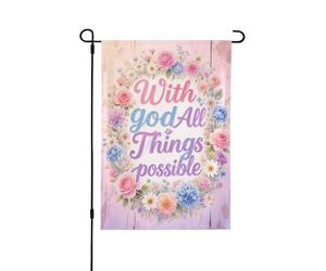 Bandiera da giardino double-face, 71 x 101 cm, bandiere di benvenuto per esterni, bandiere pasquali estive per esterni, decorazioni da giardino per tutte le stagioni (tutte le cose possibili)