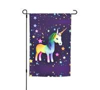 Bandiera da giardino double-face a forma di stella con un cavallo, 30,5 x 45,7 cm, decorazione da cortile per esterni, resistente allo sbiadimento, striscione decorativo stagionale per patio prato