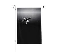 Bandiera da giardino double-face con aereo che vola sopra il mare, 71,1 x 101,6 cm (leggera), vivace stampa su tutta la superficie, decorazione per cortile, giardino, terrazza o portico