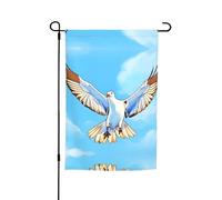 Bandiera da giardino double-face con gabbiani in volo, 30,5 x 45,7 cm, decorazione da cortile per esterni, stampa all-over, striscione decorativo stagionale per patio prato