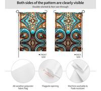 Bandiera da giardino double-face con grafica con gemme diverse, 71 x 101 cm, di grandi dimensioni, perfetta per cortile, decorazione esterna, bandiera di benvenuto