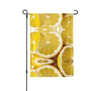 Bandiera da giardino double-face con limoni, 71 x 101,6 cm (leggera), vivace stampa su tutta la superficie, decorazione per cortile, giardino, terrazza o portico
