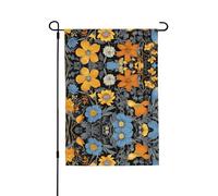 Bandiera da giardino double-face con motivi hippie, 71,1 x 101,6 cm (leggera), vivace stampa su tutta la superficie, decorazione per cortile, giardino, terrazza o portico