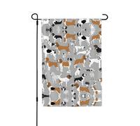 Bandiera da giardino double-face con motivo beagle, 71 x 101,6 cm (leggera), vivace stampa su tutta la superficie, decorazione per cortile, giardino, terrazza o portico
