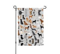 Bandiera da giardino double-face con motivo beagle, 71 x 101,6 cm (leggera), vivace stampa su tutta la superficie, decorazione per cortile, giardino, terrazza o portico