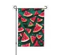 Bandiera da giardino double-face con stampa di anguria da sogno, a prova di scolorimento, per decorazione da cortile, cartello di benvenuto 31,8 x 45,7 cm