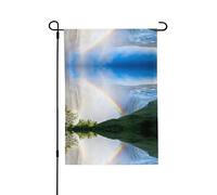 Bandiera da giardino double-face delle cascate del Niagara, 71,1 x 101,6 cm (leggera), vivace stampa su tutta la superficie, decorazione per cortile, giardino, terrazza o portico