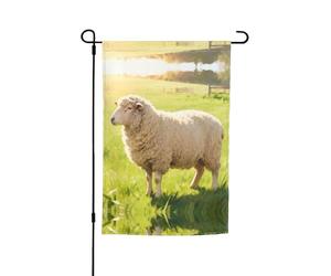 Bandiera da giardino double-face in lana di pecora, 30,5 x 45,7 cm, decorazione da cortile per esterni, resistente allo sbiadimento, striscione decorativo stagionale per patio prato