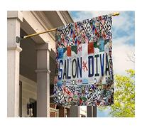 Bandiera Da Giardino Durevole Bandiera Da Cortile Multicolore Bandiere Pirati Decorazione Per Giardino Esterni Interni Modello Di Lettere E Numeri Della Targa Con La Parola Salon S