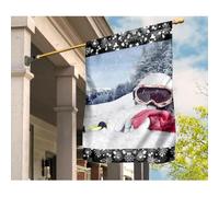 Bandiera Da Giardino Durevole Bandiere All'Aperto Multicolore Bandiere Pirati Decorazione Per Cortile Interni Giardino Attrezzi Da Sci Giornata Sulla Neve Con Fiocco Di Neve M