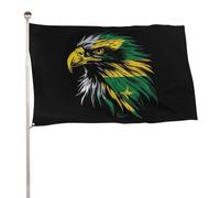 Bandiera Da Giardino Eagle With Jamaican Bandiere Decorative Antivento Bandiera Da Cortile Durevole Garden Flag Per Celebrazioni Festival Esterno 90X152CM