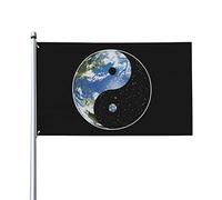 Bandiera Da Giardino Earth And Space Symbol Garden Flag Premium Bandiera Da Cortile Durevole Bandiere Decorative Per Festival Esterno Celebrazioni 90X152CM