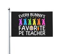 Bandiera Da Giardino Easter Every Bunny'S Favorite Pe Teacher Physical Ed Garden Flag Impermeabile Bandiere Decorative Premium Bandiera Da Cortile Per Feste Celebrazioni Festival 90X152Cm