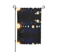 Bandiera da giardino Esplorando il sistema solare, 30,5 x 45,7 cm, resistente bandiera decorativa in poliestere stampato su entrambi i lati, per cortile, patio e balcone