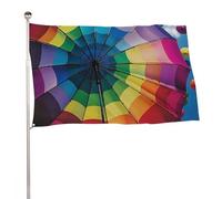 Bandiera da giardino estiva, 152,4 x 243,8 cm, bandiera stagionale da cortile con occhielli in ottone, bandiera per tutte le stagioni, ombrello colorato, bandiera per vacanze, grande striscione per la