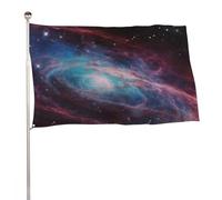 Bandiera da giardino estiva, 61 x 88,9 cm, con occhielli in ottone, per tutte le stagioni, universo, galassia, vacanze, bandiera grande per la decorazione esterna della casa