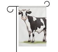 Bandiera da giardino estiva con mucca da latte, doppia faccia, 30,5 x 45,7 cm, bandiera primaverile per il sole, bandiere da giardino, benvenuto stagionale, decorazione per esterni