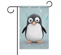 Bandiera da giardino estiva con pinguino carino su entrambi i lati, 30,5 x 45,7 cm, bandiere da giardino primaverili e sole, decorazione per esterni