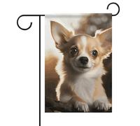 Bandiera da giardino estiva con simpatico chihuahua, bifacciale, 12x18 pollici, bandiere da giardino primaverili, sole, benvenuto stagionale, decorazione per esterni
