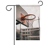 Bandiera da giardino estiva da pallacanestro su entrambi i lati, 30,5 x 45,7 cm, bandiere da giardino primaverili e sole, decorazione per esterni