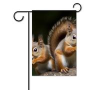 Bandiera da giardino estiva piccola bandiera da cortile per esterni 30,5 x 45,7 cm bandiera a doppia faccia per casa scoiattolo animale bandiera di benvenuto stagionale bandiera per casa vacanza