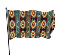 Bandiera da Giardino Etnica Navajo Nativi Americani Bandiera del Sud-Ovest Poliestere con 2 Occhielli in Ottone Striscione Colore Vivido e Resistente allo sbiadimento Bandiera da Giardino per Esterni