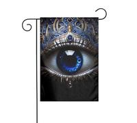 Bandiera da giardino Evil eye Stampe Bandiere decorative principalmente per cortili, giardini, vasi di fiori, terrazza, balcone. 30,5 x 45,7 cm