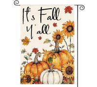Bandiera Da Giardino Fall It'S Fall Y'All Pumpkin Autumn Rustic 30X45Cm Bandiera Da Esterno Moda Doppia Faccia Bandiere Da Cortile Per Sport Estiva Spiaggia