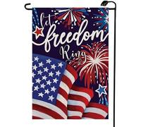 Bandiera Da Giardino Fireworks American Let Freedom Ring 30X45Cm Bandiera All'Aperto Divertenti Stampa Bandiere Da Cortile Per Decorazione Casa Sport