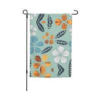 Bandiera da giardino floreale di colore chiaro, bandiera da giardino stampata bifacciale, graziose bandiere rustiche per decorazioni da esterno, 12 x 18 pollici