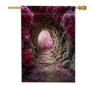 Bandiera da giardino floreale primaverile ed estate, bandiera da giardino con fiori di ciliegio, bandiera decorativa per la casa, bandiera da giardino in iuta su entrambi i lati, per decorazione