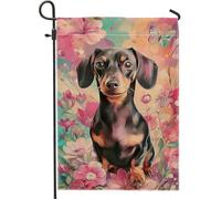 Bandiera da giardino floreale primaverile ed estiva, bandiera colorata per la decorazione della casa, striscione decorativo per la casa, bandiera da giardino in iuta su entrambi i lati, decorazione