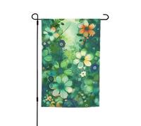 Bandiera da giardino floreale verde astratta stagionale su entrambi i lati bandiera da cortile per case agricole 30,5 x 45,7 cm banner stagionale all'aperto per primavera estate prato portico
