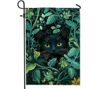 Bandiera da giardino floreale verde estiva, design a foglia, decorazione per la casa per esterni, bandiera da cortile in tessuto su entrambi i lati per la decorazione del prato, decorazione ispirata