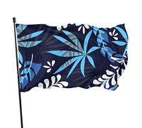 Bandiera da Giardino Foglie Colorate Tropicali Fiori Cortile Casa Decorazione Esterna Bandiere Striscioni per Prato Patio 3x5 Ft