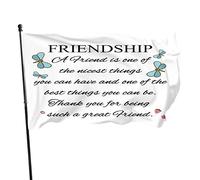 Bandiera Da Giardino Friendship Quote A Friend Is One Of The Nicest Things Bandiere Decorative Durevole Bandiera Da Cortile Antivento Garden Flag Per Feste Esterno Celebrazioni 90X152CM
