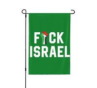 Bandiera da giardino Fuck Israel 12x18 - "Liberate la Palestina, ce ne andremo" Cartello da giardino Save Gaza (bifacciale, senza supporto)