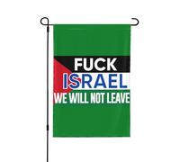 Bandiera da giardino Fuck Israel 28x40 "Bandiera da giardino della solidarietà palestinese - Cartello di protesta per salvare Gaza (bifacciale)"